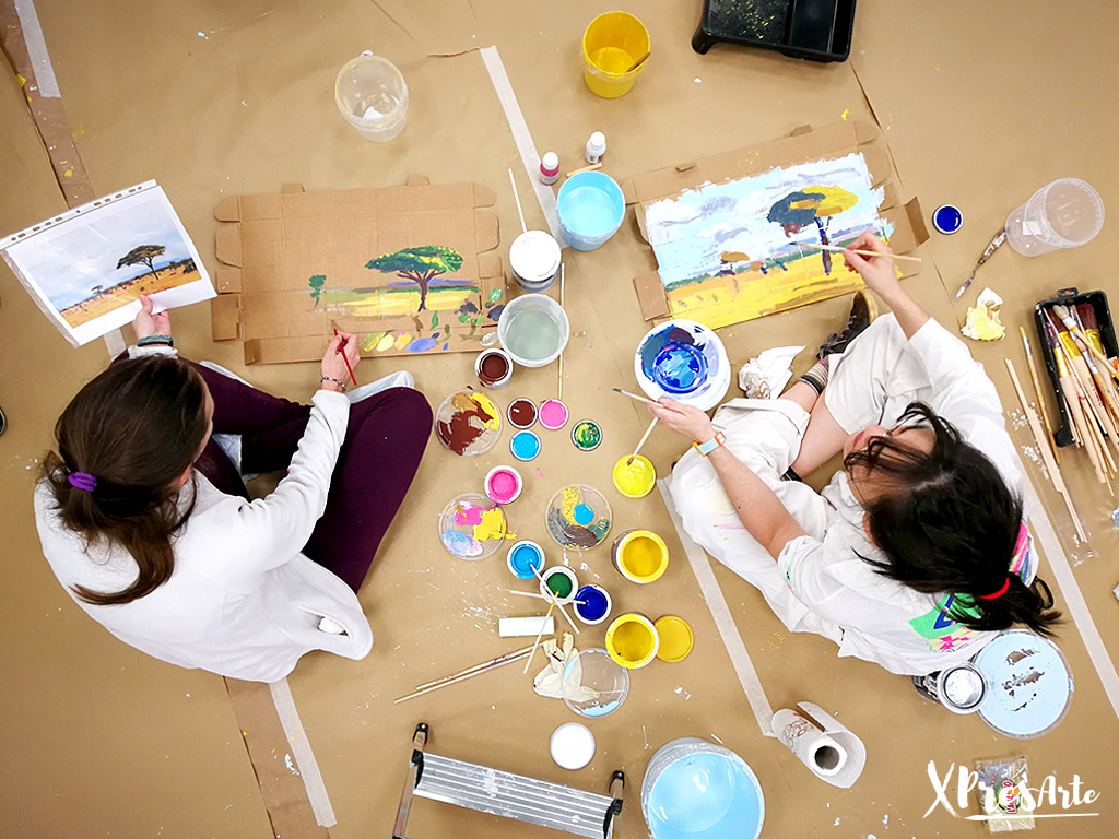 pintar con niños en madrid