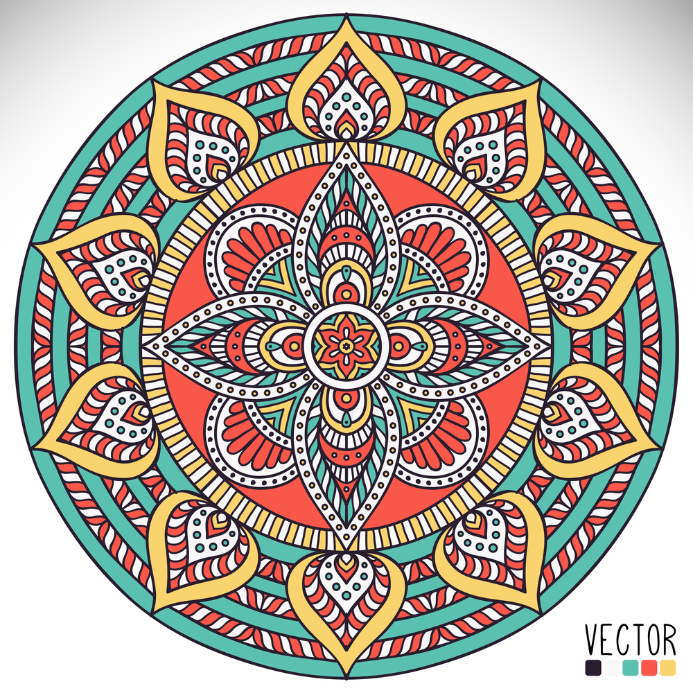 mandala lista para colorear